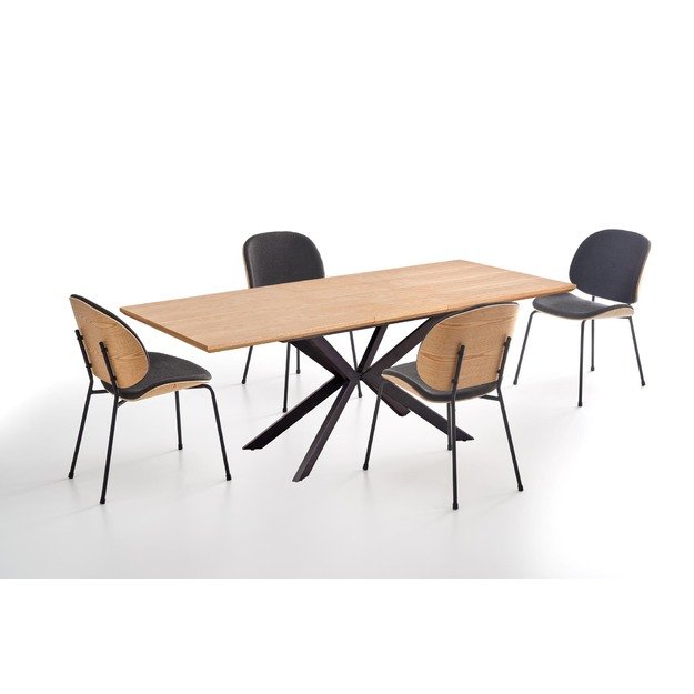 LEGARTO table natural oak/black 7