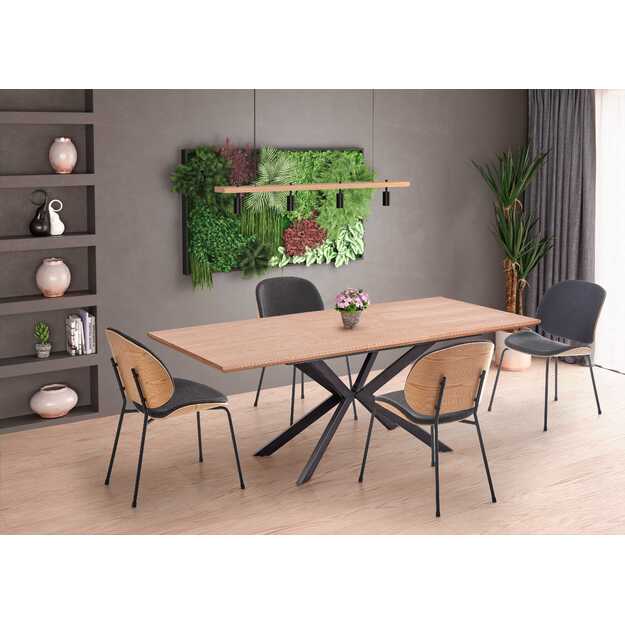 LEGARTO table natural oak/black 5