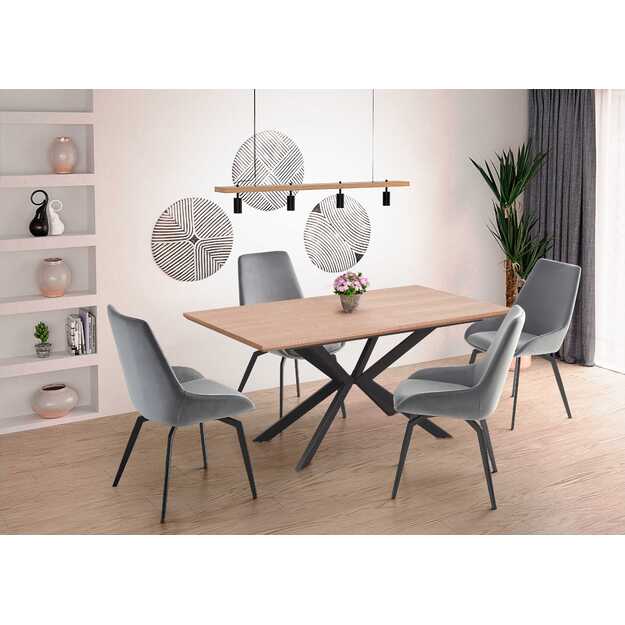 LEGARTO table natural oak/black