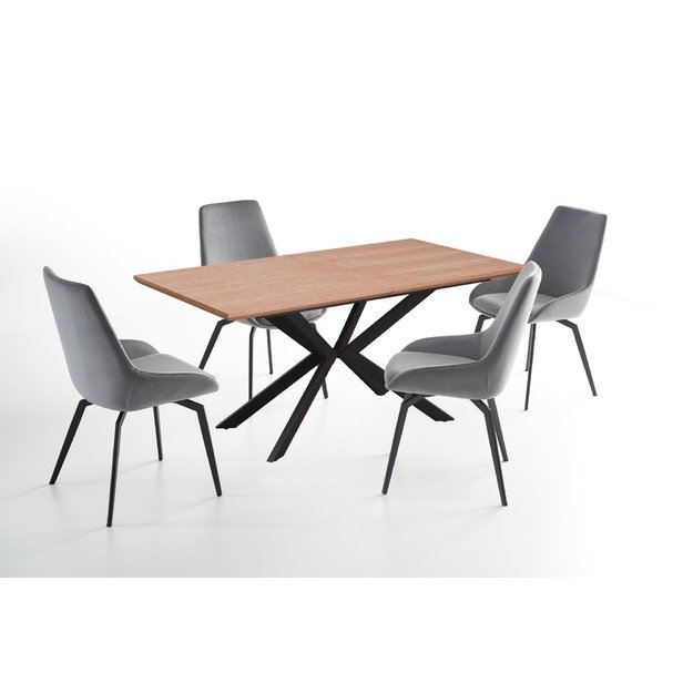 LEGARTO table natural oak/black 4