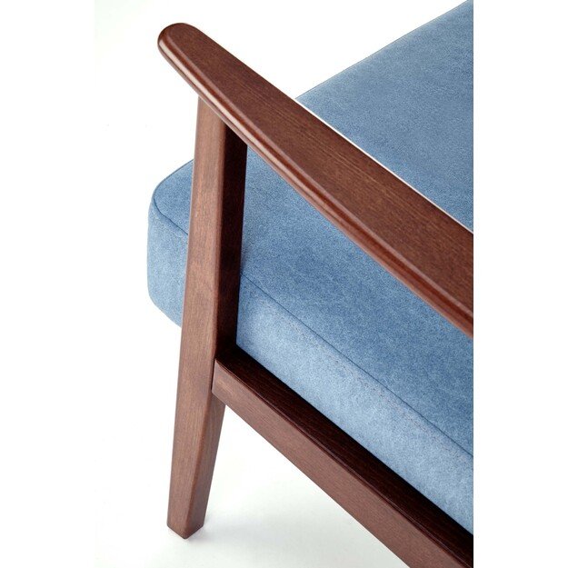 MILANO 2S sofa, blue CASTEL#74 / dark walnut 13