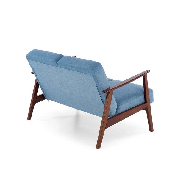 MILANO 2S sofa, blue CASTEL#74 / dark walnut 4