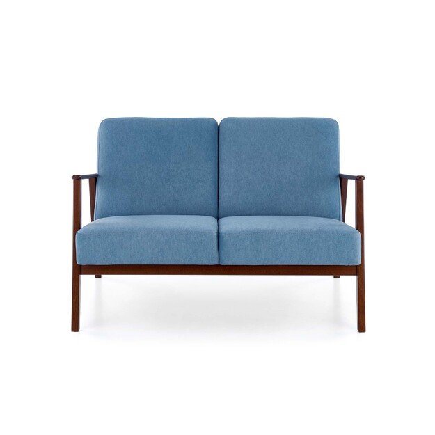 MILANO 2S sofa, blue CASTEL#74 / dark walnut 1