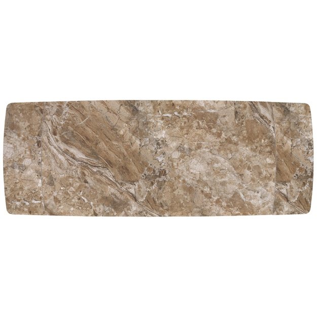 VINCE extension table brown marble / black
