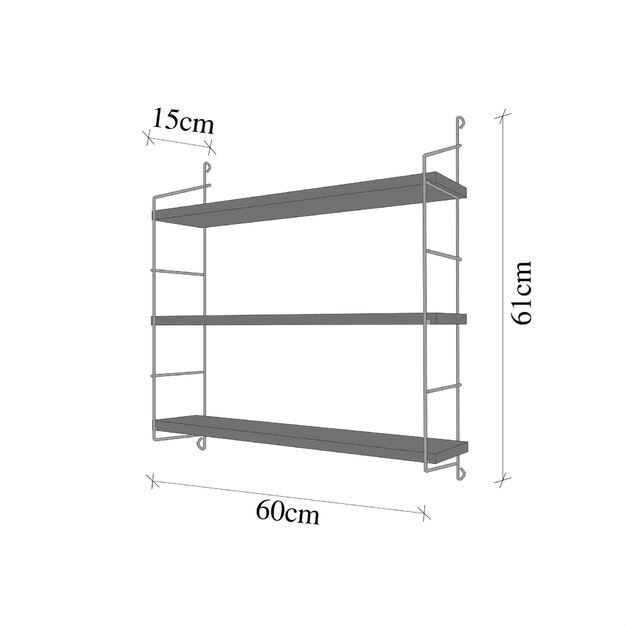 3 l&uuml; Duvar Rafı, Kitaplık 9