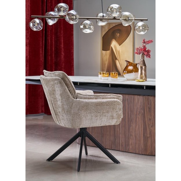 FLAVOR  extension table, white marble / walnut