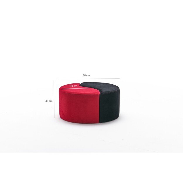 Alis Puf - Red, Black 6