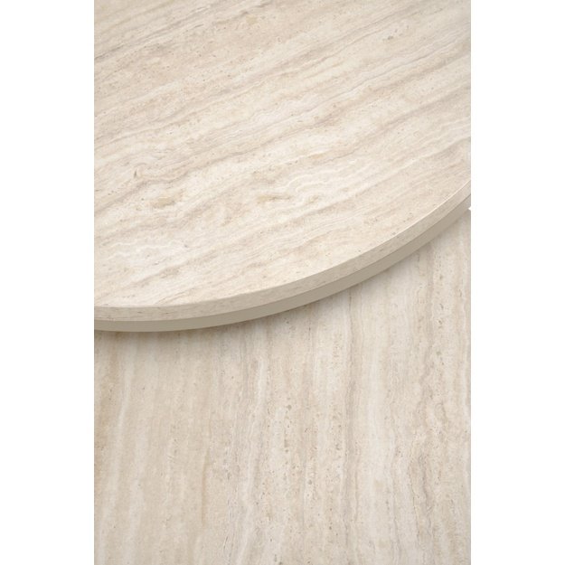 PAOLA set of 2 c. tables, travertine / cashmere