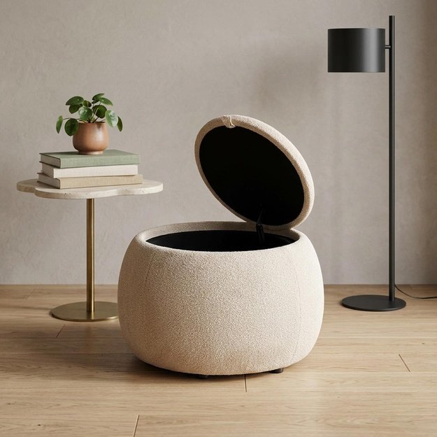 LUMI pouffe color: beige