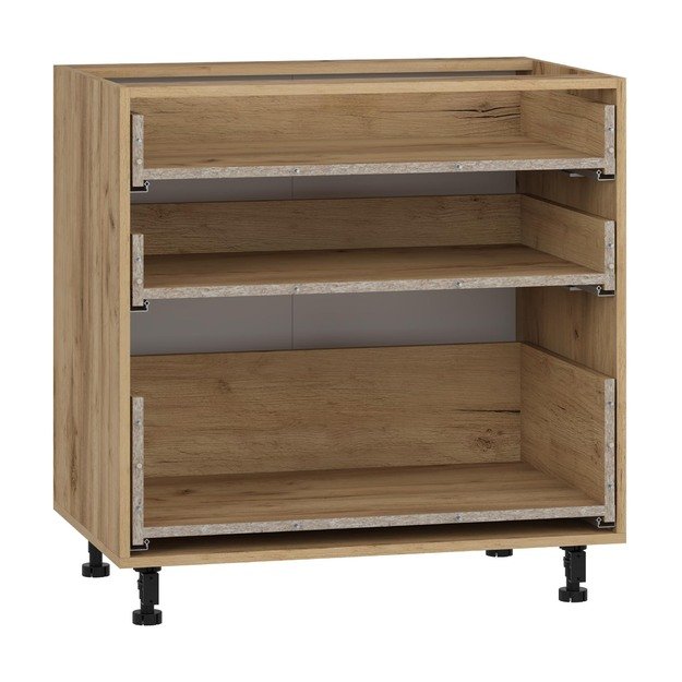 VENTO D3S_H-80/82 carcass, lower cabinet with drawers craft oak