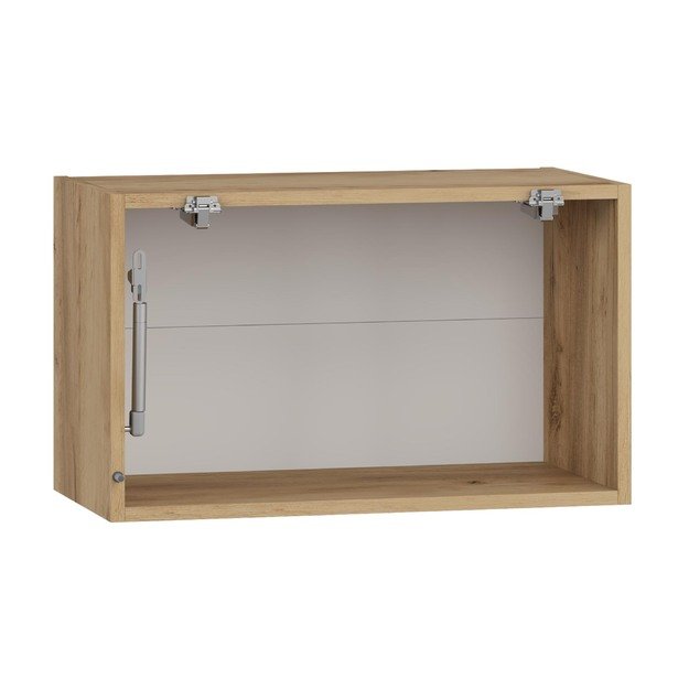 VENTO GO-60/36 carcass, upper hood cabinet with glass craft oak