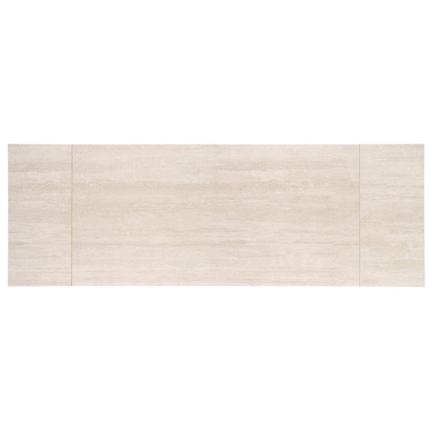 HILARIO extension table, light travertine/cashmere
