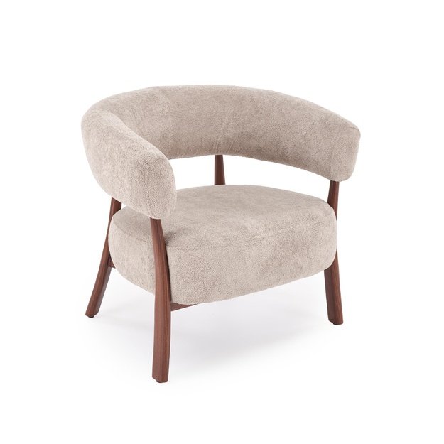 UDON leisure chair, cappuccino / walnut
