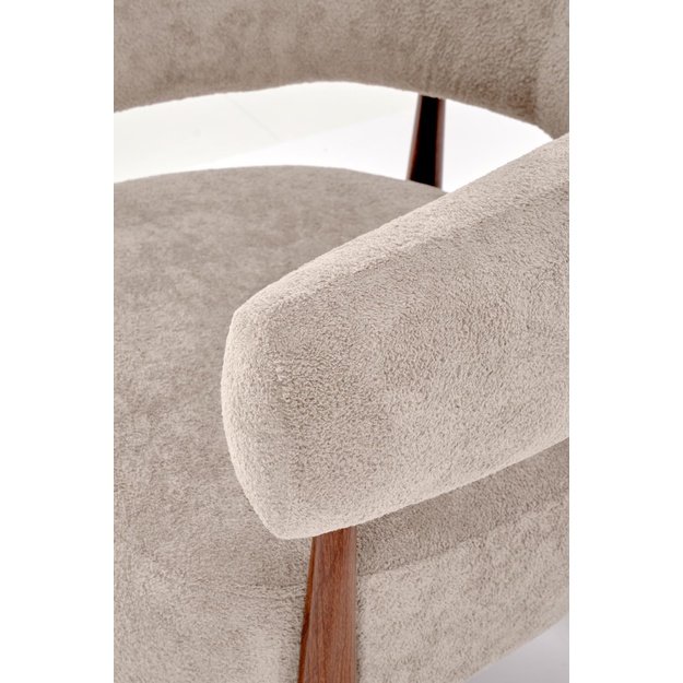 UDON leisure chair, cappuccino / walnut