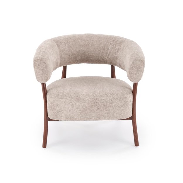 UDON leisure chair, cappuccino / walnut