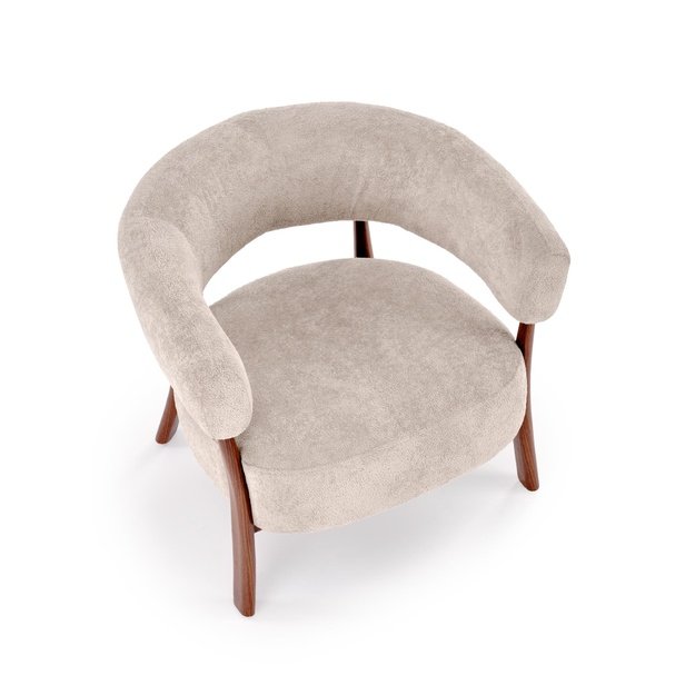 UDON leisure chair, cappuccino / walnut
