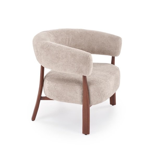 UDON leisure chair, cappuccino / walnut