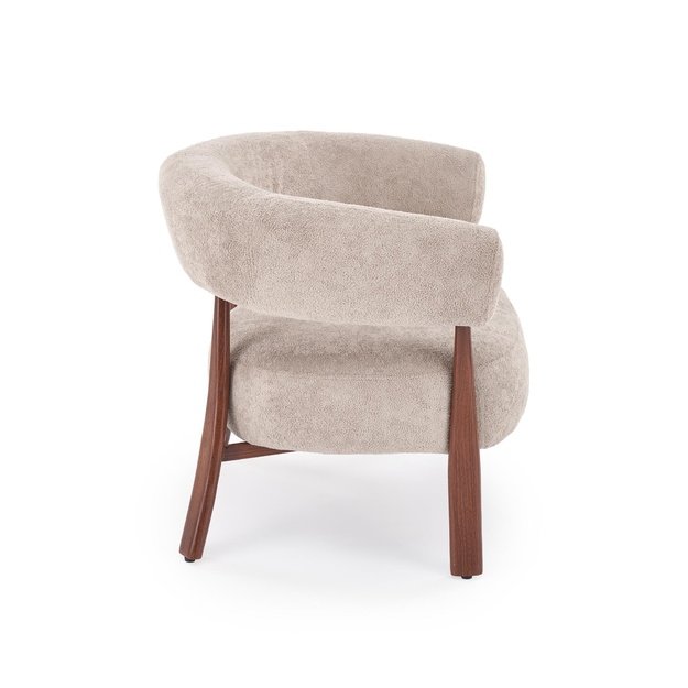 UDON leisure chair, cappuccino / walnut