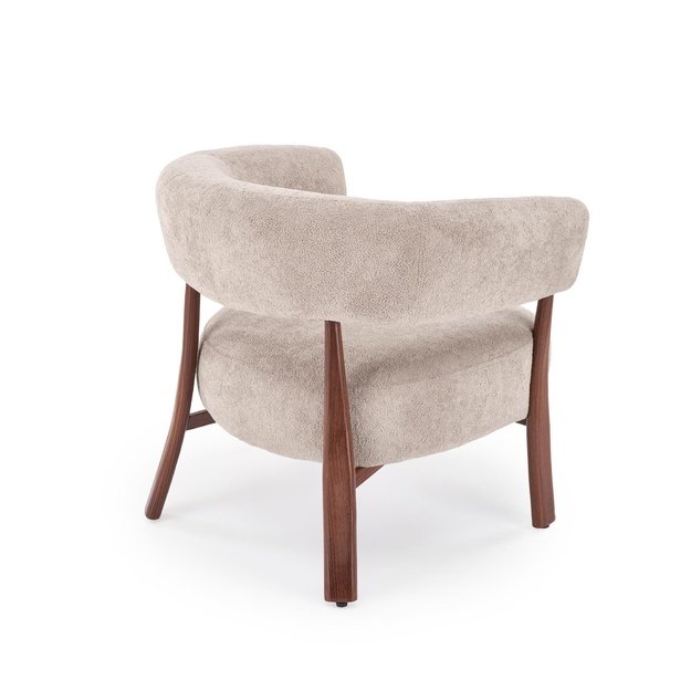 UDON leisure chair, cappuccino / walnut