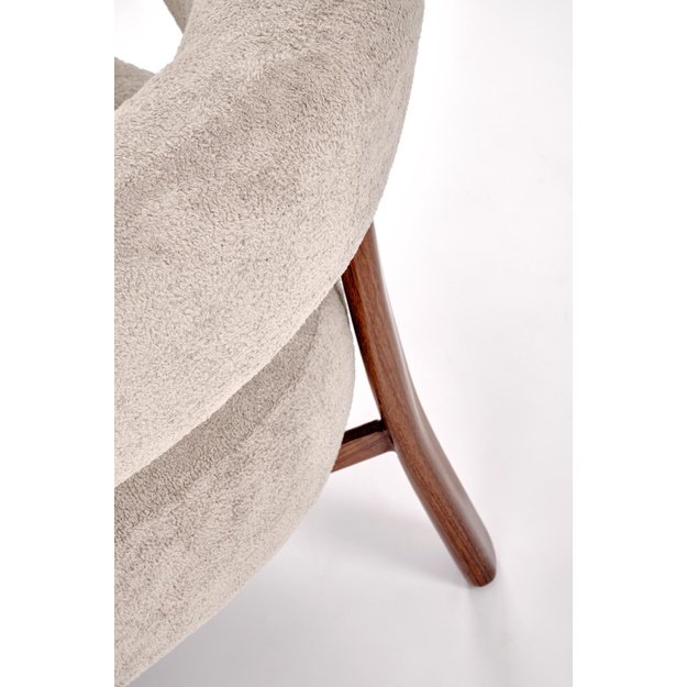 UDON leisure chair, cappuccino / walnut