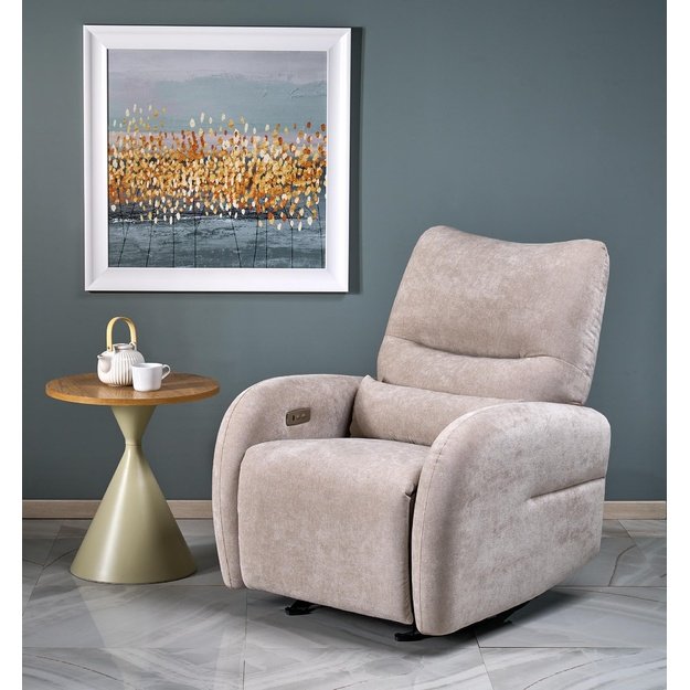 SAXON electric recliner with rocking, beige