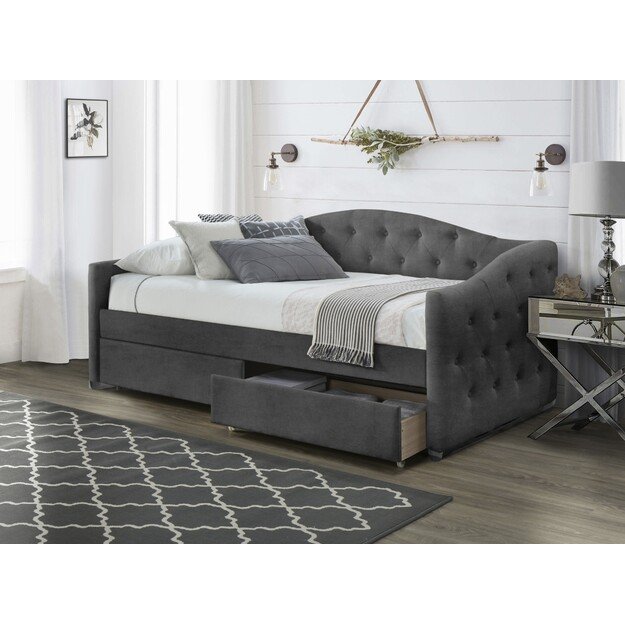 ALOHA bed with drawers, color: grey