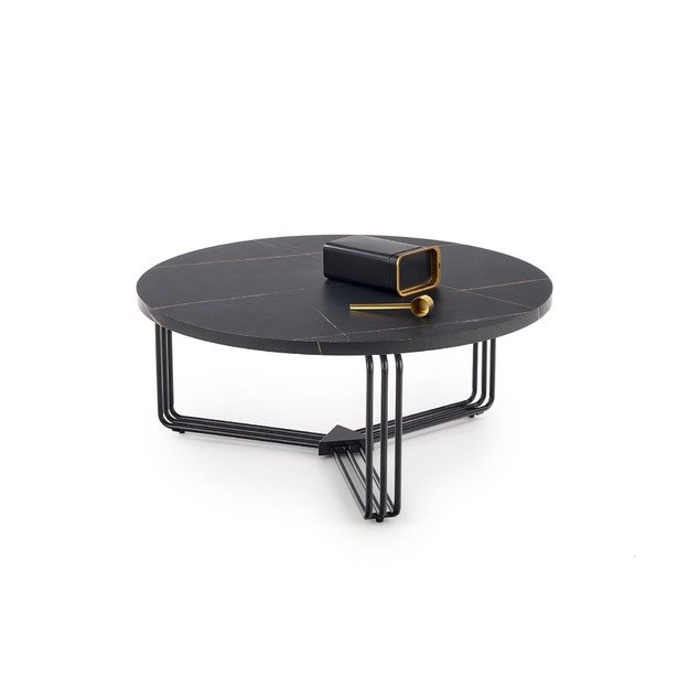 ANTICA c. table,  black marble table top - black frame