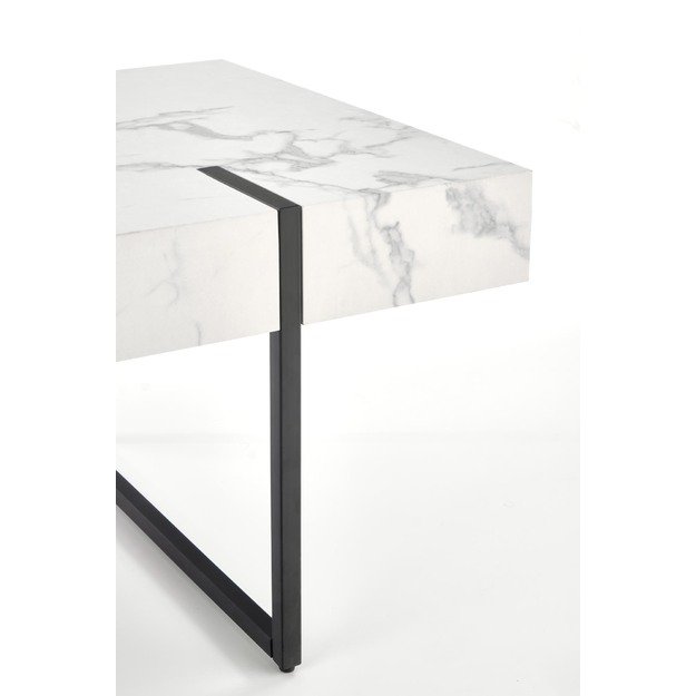 BLANCA c. table white marble / black 12