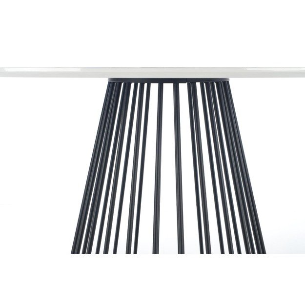 BRODWAY table, color: top - white marble, legs - black 2