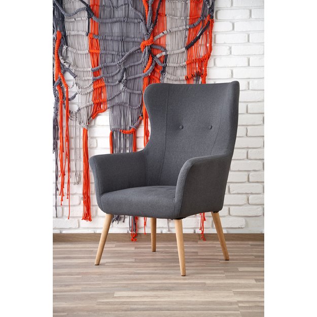 COTTO leisure chair, color: dark grey 1