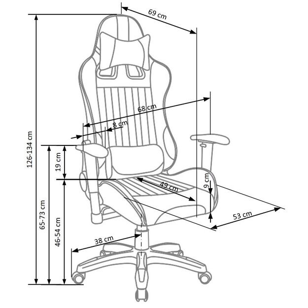 DEFENDER executive o.chair, color: black / red 3