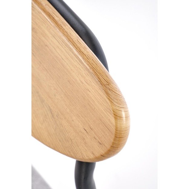 DICKY set, table + 4 chairs color: natural / black / grey 17
