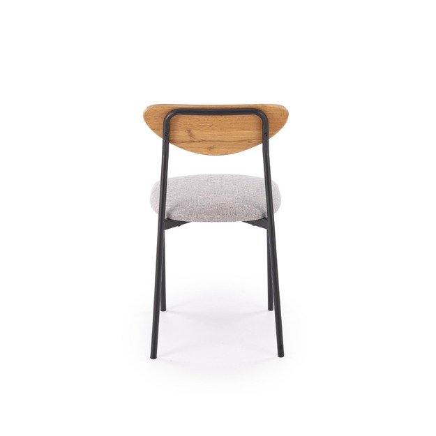 DICKY set, table + 4 chairs color: natural / black / grey 3
