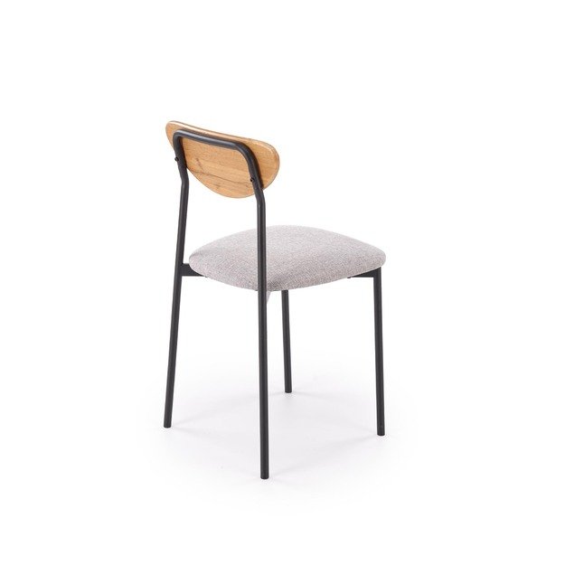 DICKY set, table + 4 chairs color: natural / black / grey 14