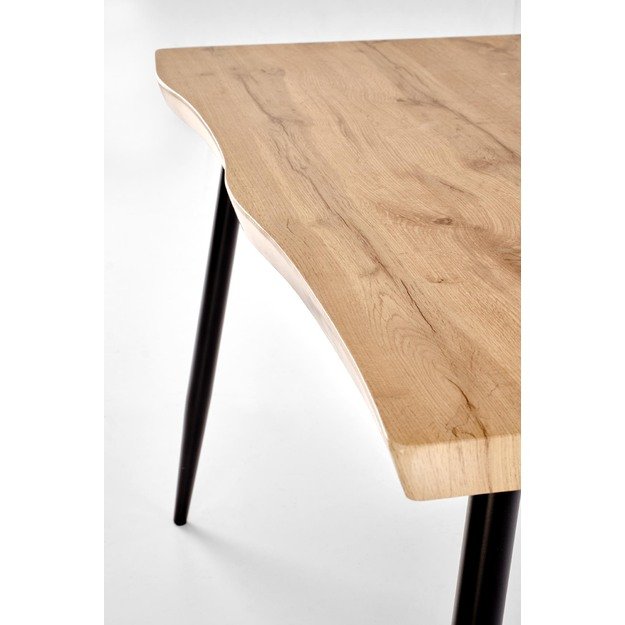 DICKY set, table + 4 chairs color: natural / black / grey 7