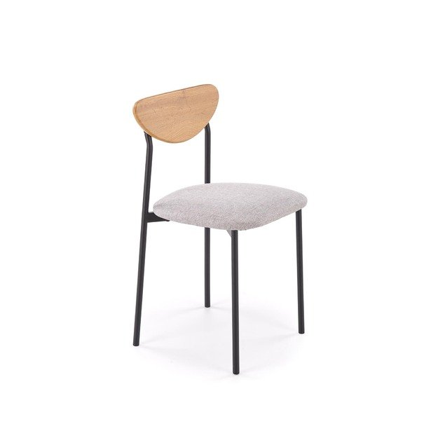 DICKY set, table + 4 chairs color: natural / black / grey 13