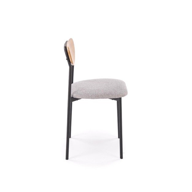 DICKY set, table + 4 chairs color: natural / black / grey 11
