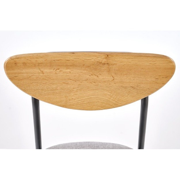 DICKY set, table + 4 chairs color: natural / black / grey 15