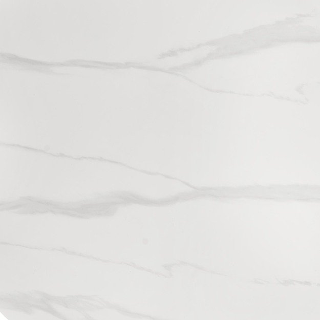 EDGAR 2 table, top - white marble, legs - black 8