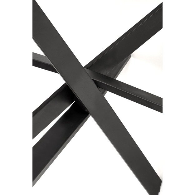 EDGAR 2 table, top - white marble, legs - black 10