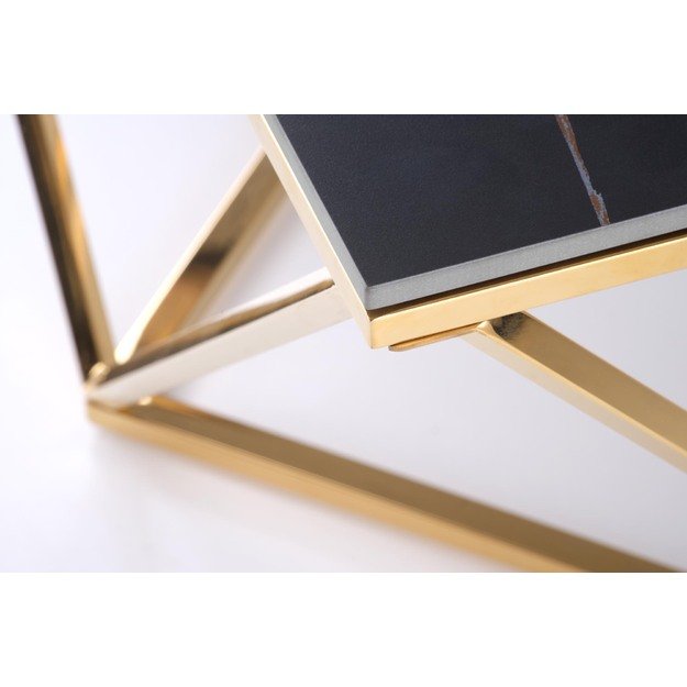 FELICIA coffe table, black marble / gold 2