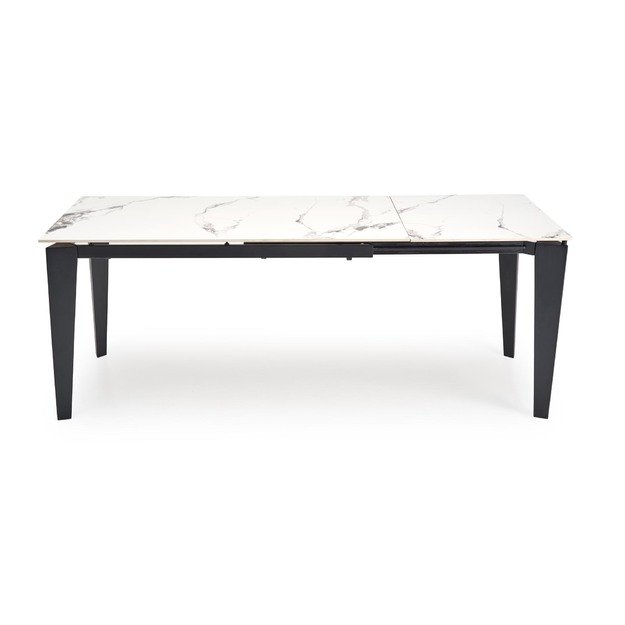FELIX extension table, white marble / black 1