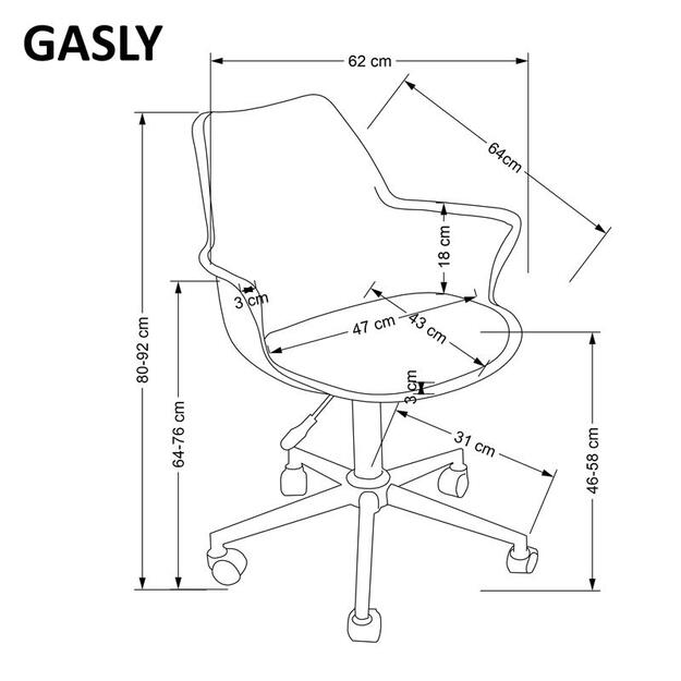GASLY chair, pink 9