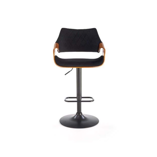 H124 bar stool, black / walnut 9