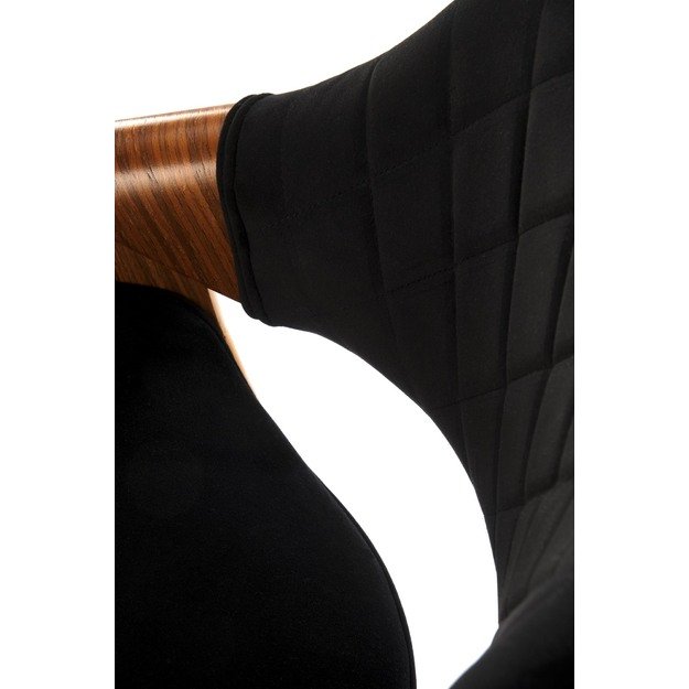 H124 bar stool, black / walnut 5