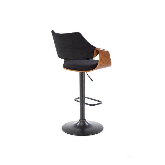H124 bar stool, black / walnut 4