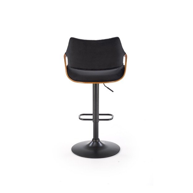 H124 bar stool, black / walnut 1