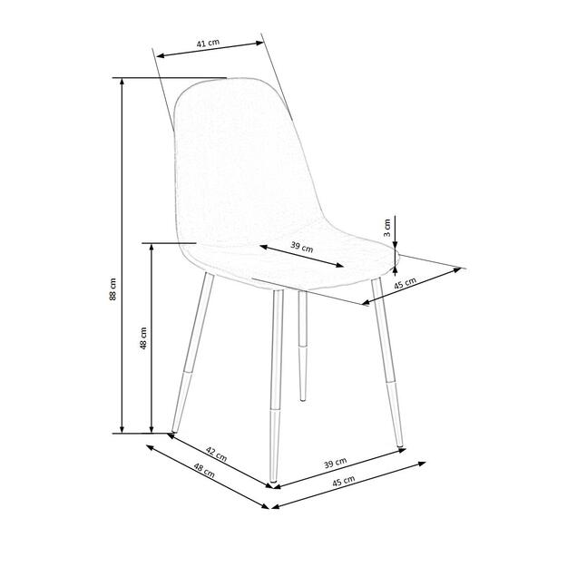 K379 chair, color: grey 3