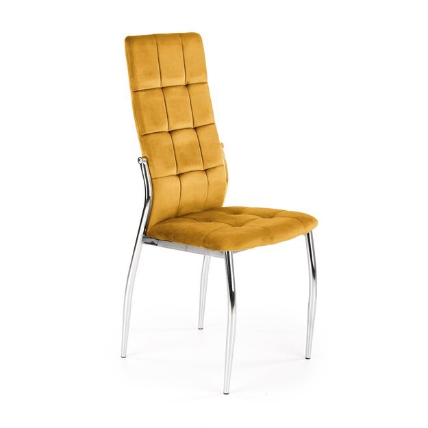K416 chair, mustard velvet