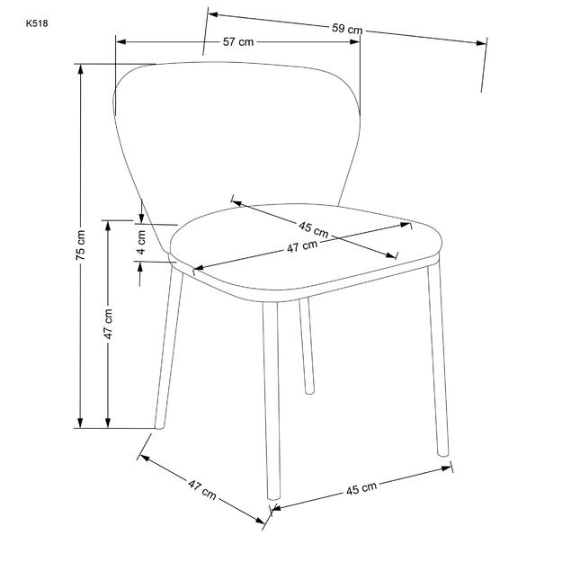 K518 chair, creamy 11